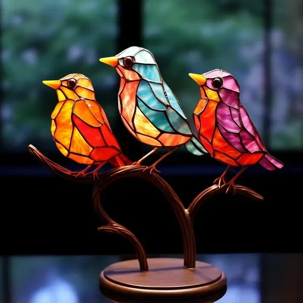 Pássaros de vidro coloridos para um design de interior elegante - ChicGlass Birds
