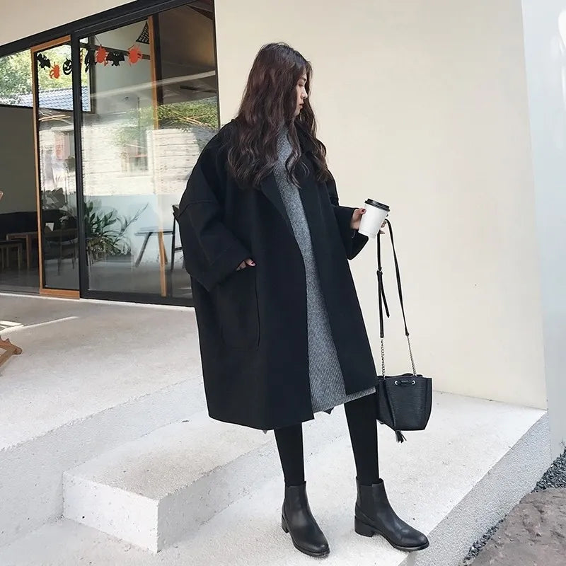 Trench coat de lã oversized - Aura