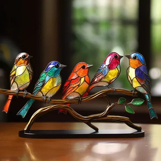 Pássaros de vidro coloridos para um design de interior elegante - ChicGlass Birds