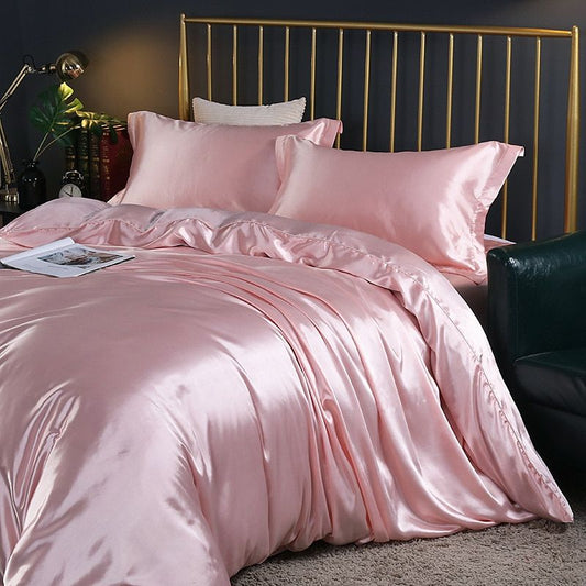 Conjunto de Roupa de Cama de Seda/Satin (4 peças) – SilkSleep
