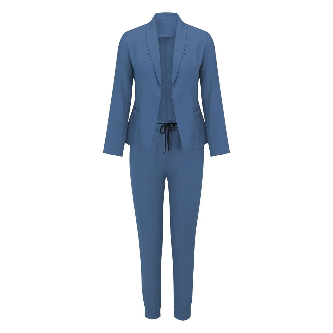 Casual two-piece set with tie belt – Liora
