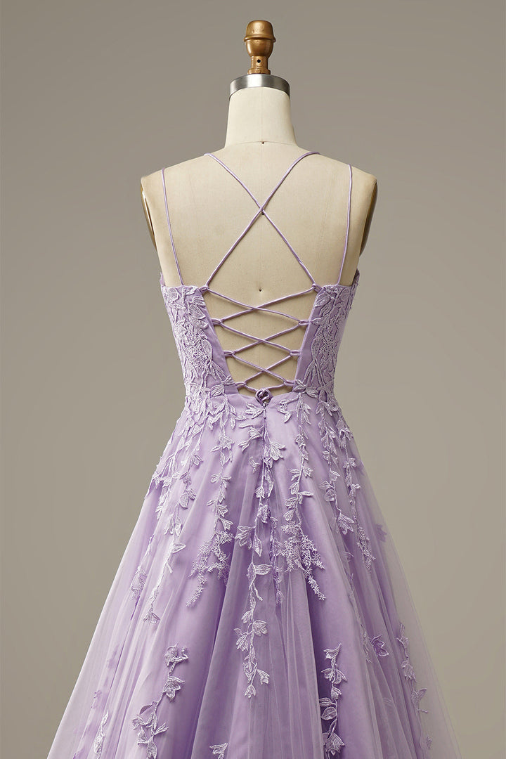 Vestido de baile de tule elegante com aplicações - Victoria