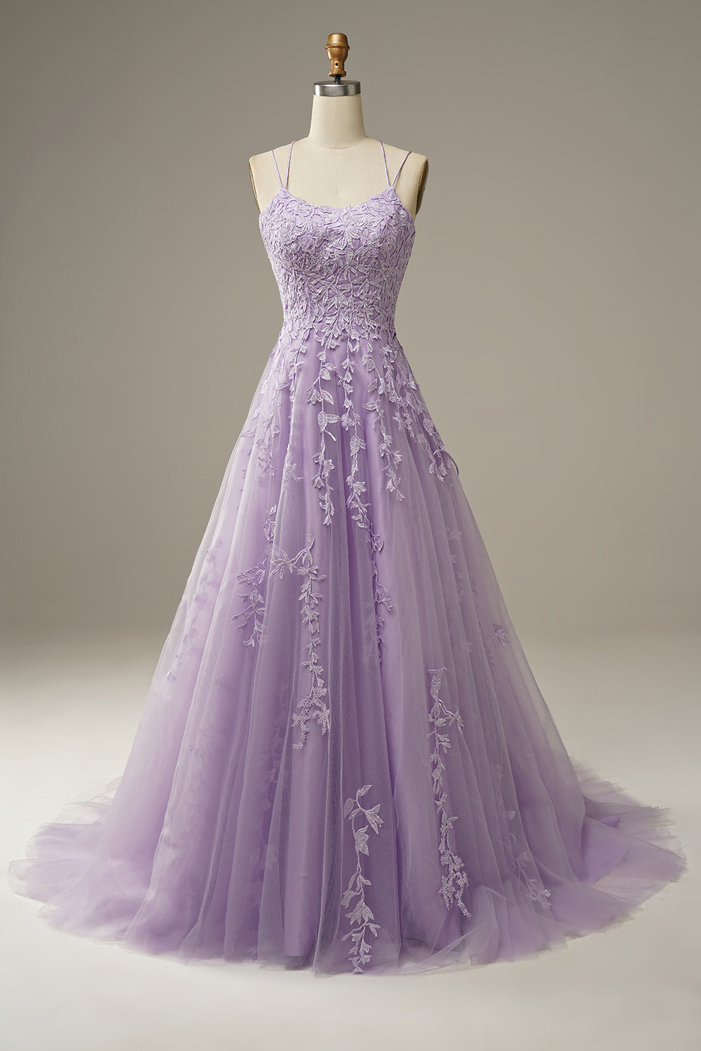 Vestido de baile de tule elegante com aplicações - Victoria