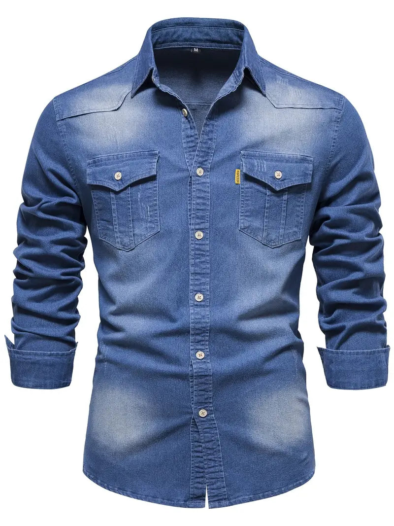 Camisa de denim masculina - Hugo