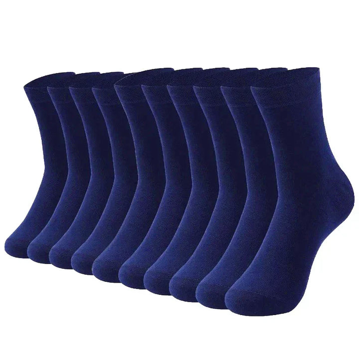 10 PAIRS OF BREATHABLE BAMBOO MEN'S SPORTS SOCKS - ANTI-SLIP-10 pairs D812-10NV-Nora Luxe