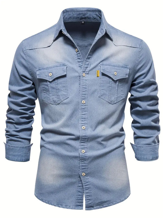 Camisa de denim masculina - Hugo