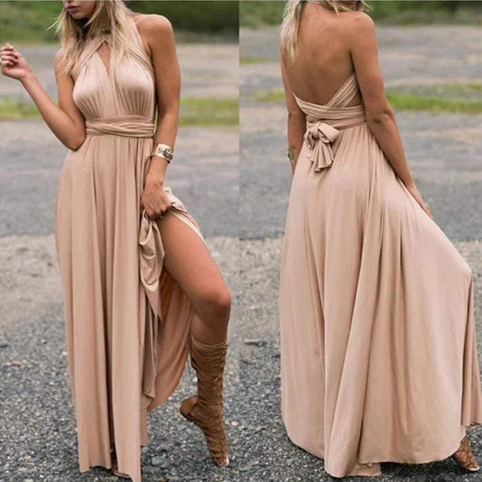 Vestido envolvente elástico versátil - Denise