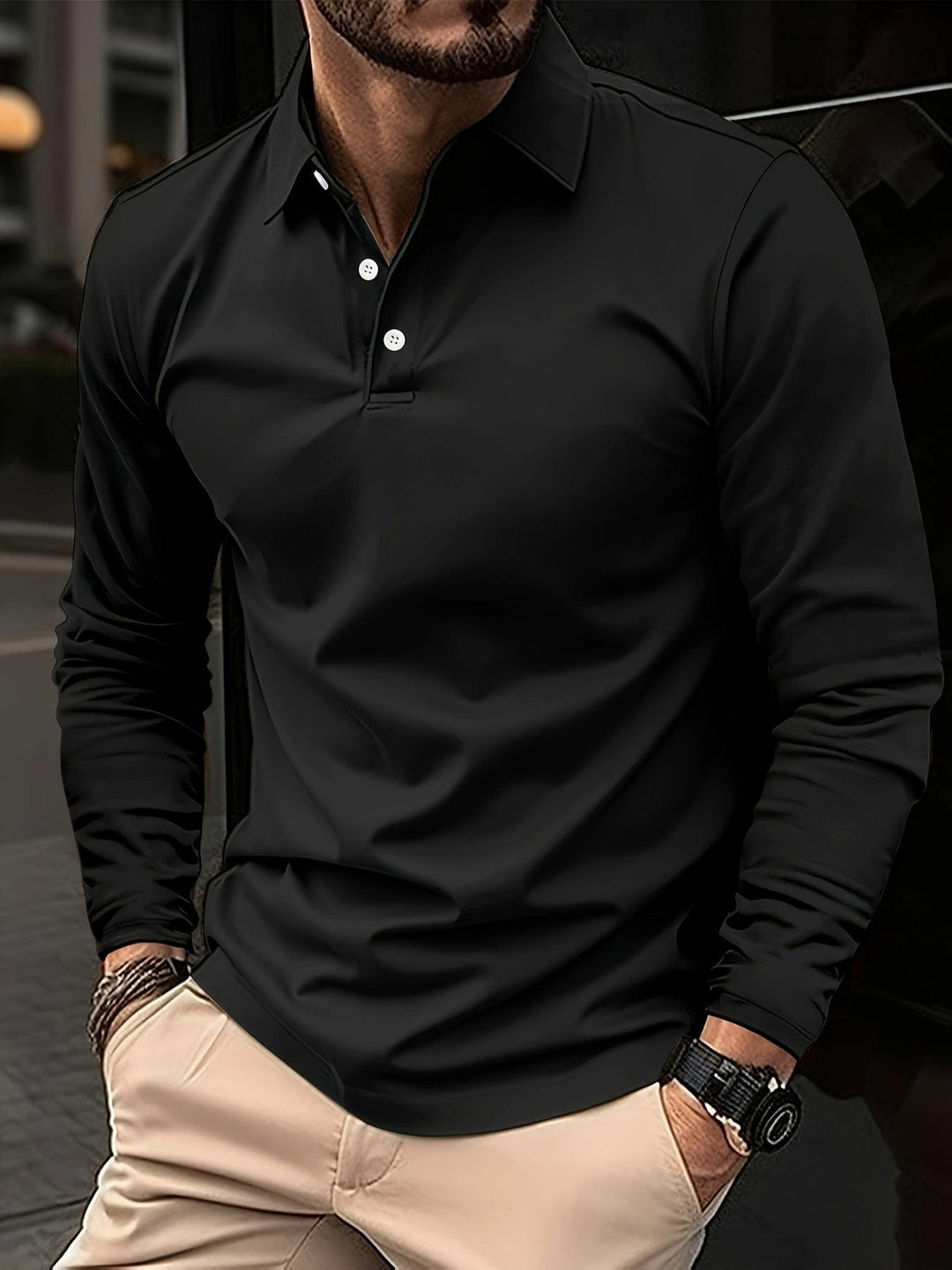 Polo Shirt with Long Sleeves - Matthias