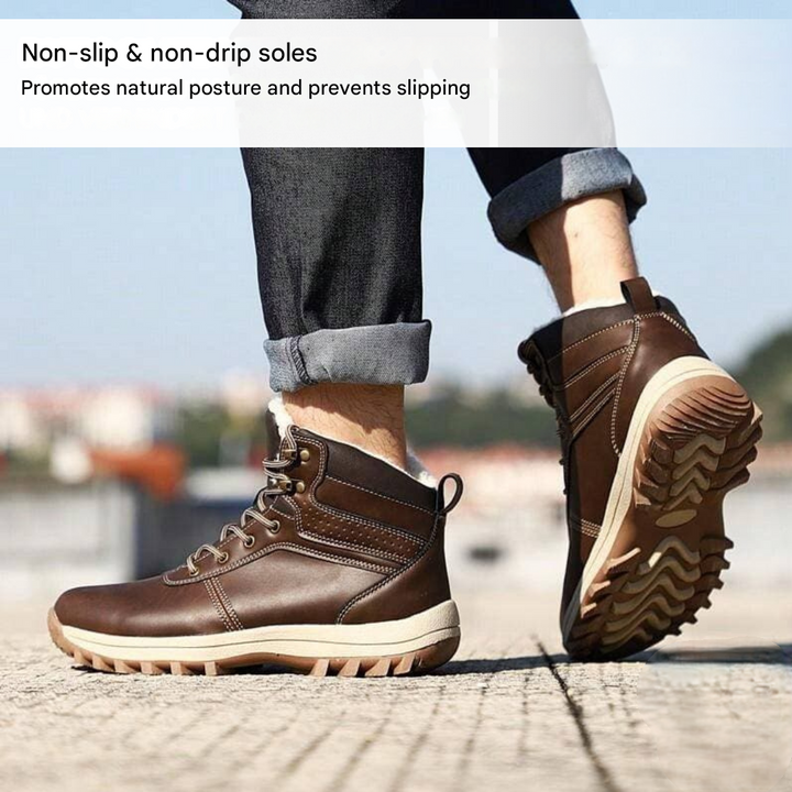 Autumn-winter boots with cold protection and autumn leaf design - Leonardo