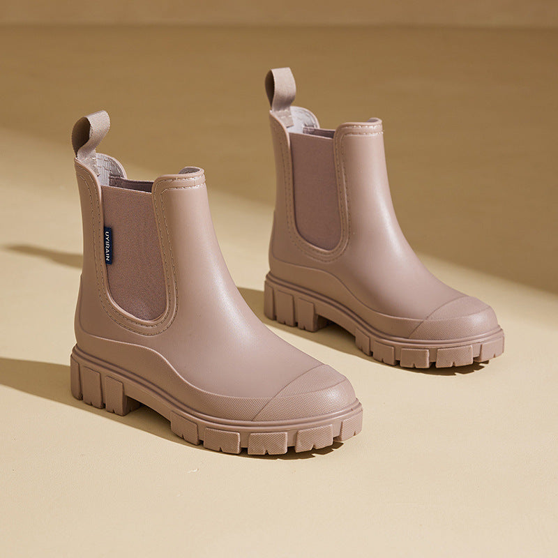 Ladies' mid-height waterproof rain boots with anti-slip sole – Selora