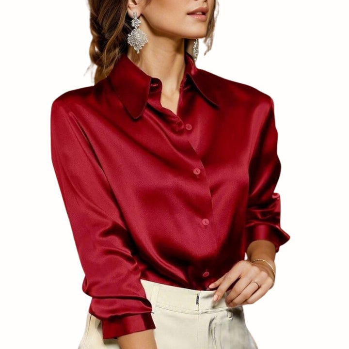 Blusa de cetim para mulheres - Elara