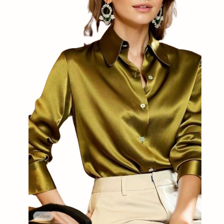 Blusa de cetim para mulheres - Elara