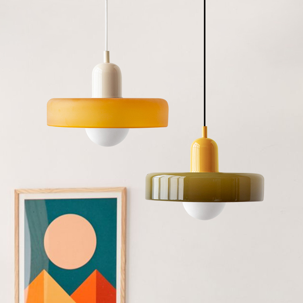 Luminária colorida no estilo Bauhaus - StiloGlas