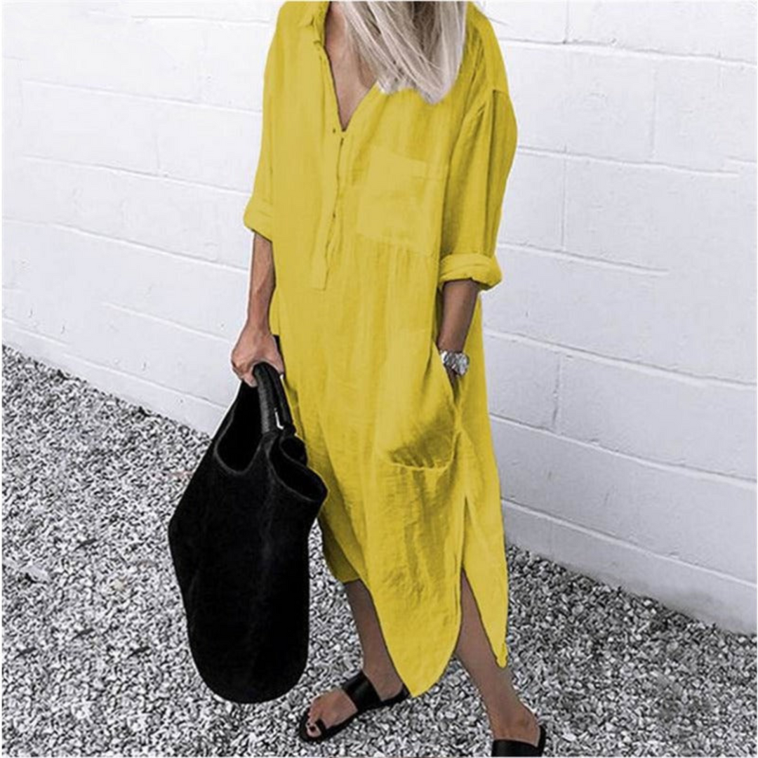 Cato - Vestido de Verão Longo Estiloso e Confortável