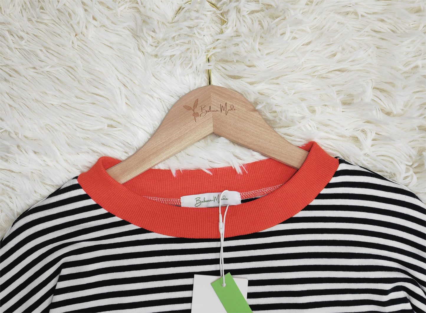 Camisa de manga longa listrada laranja-marinho-branca - OutonoListras