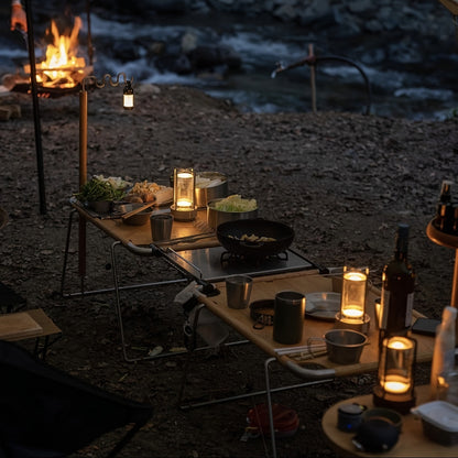 Lâmpada de mesa LED com toque estilo japonês - ZenLight