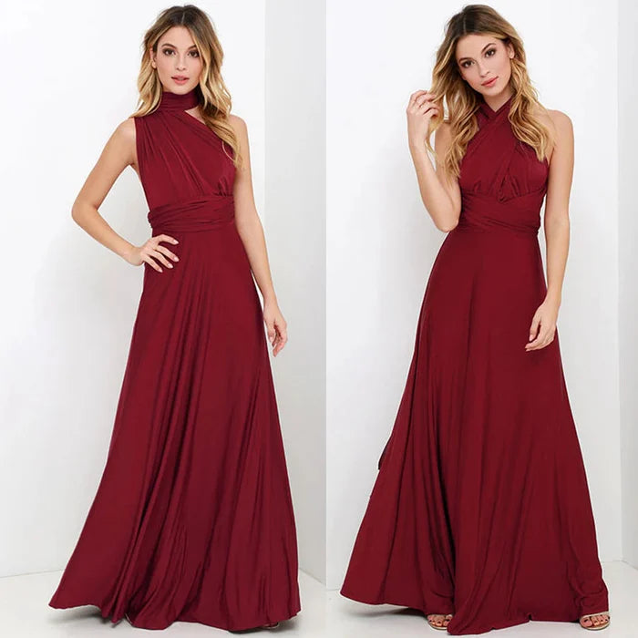 Vestido envolvente elástico versátil - Denise