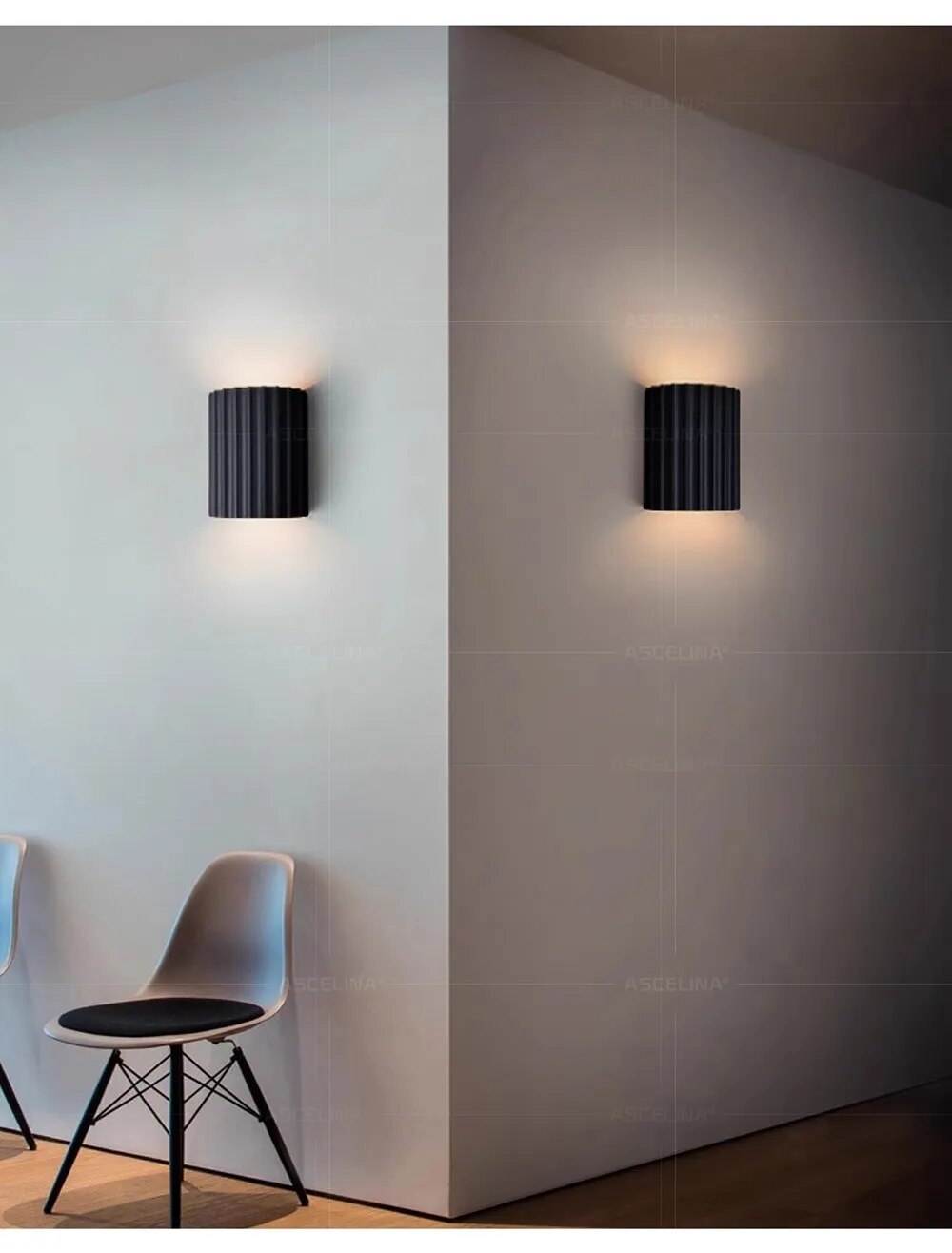 Luminárias de parede elegantes em resina - LumiResin