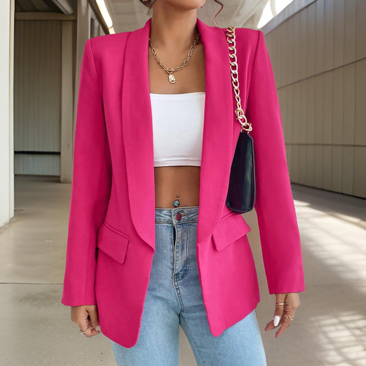 Blazer Elegante para Mulheres em Poliéster-Cotton - SophieBlaze