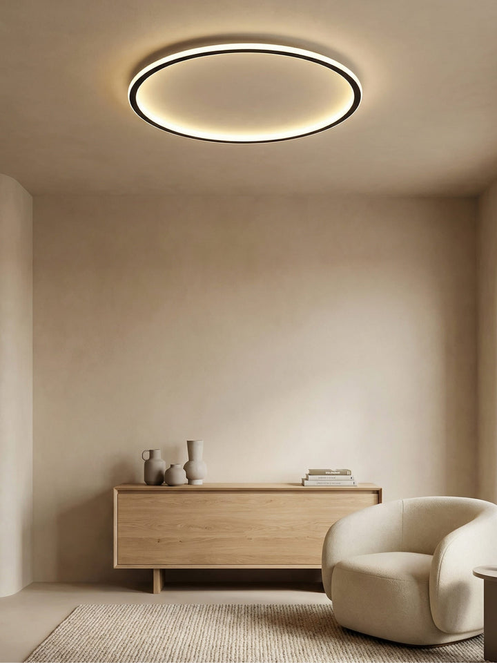 Scandinavian Round Ceiling Lamp - AuroraSphere