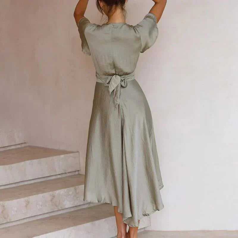 Vestido de verão retrô fluido - Aurora
