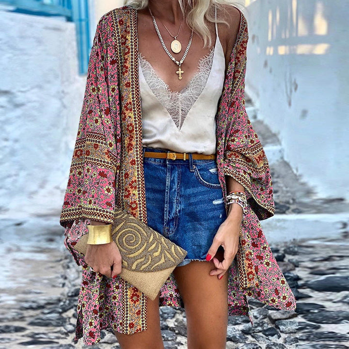 Trendy Boho women's cardigan with pattern – Elara