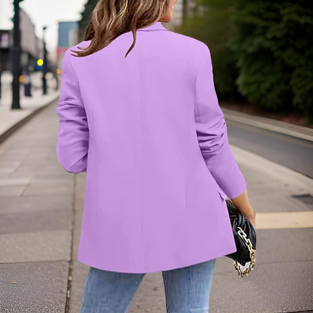 Slim Fit Casaco Longo para Mulheres - MinaBlaze