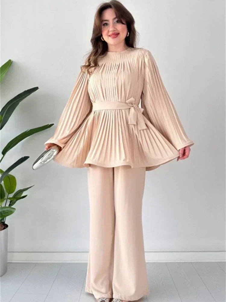 Ladies Pleated Clothing Set – Selene