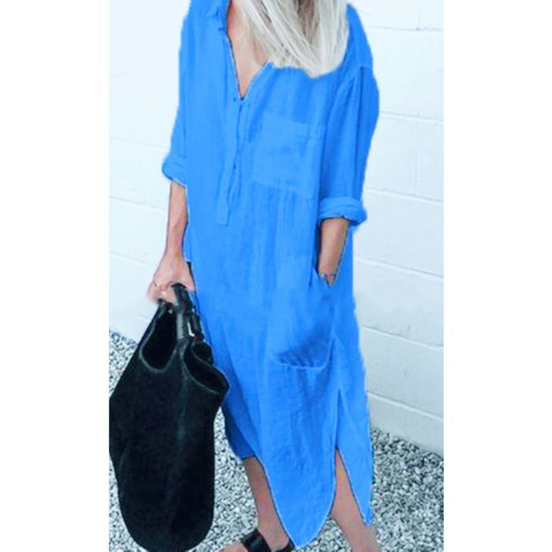 Cato - Vestido de Verão Longo Estiloso e Confortável