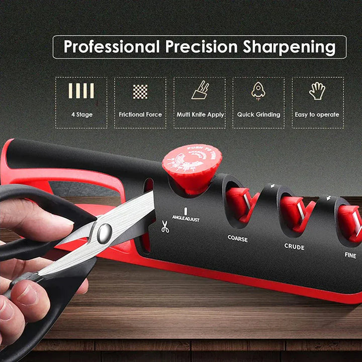 4-in-1 Professional Knife Sharpener (Buy 1 Get 1 Free) - EdgeSharp-Red-Nora Luxe