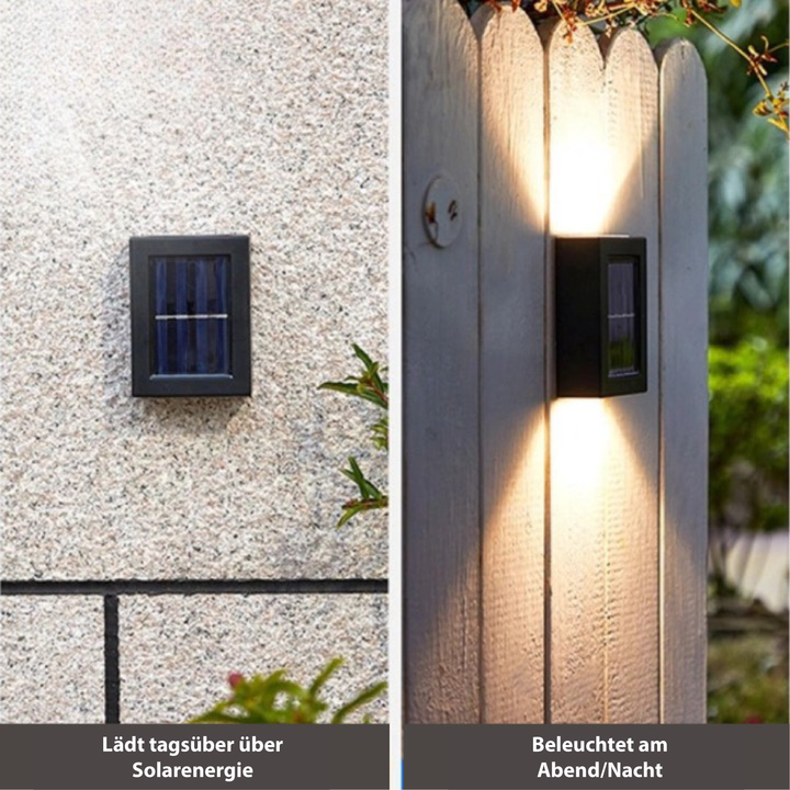 Lustrosas lanternas de parede solares LED sem fio - SolarGlow
