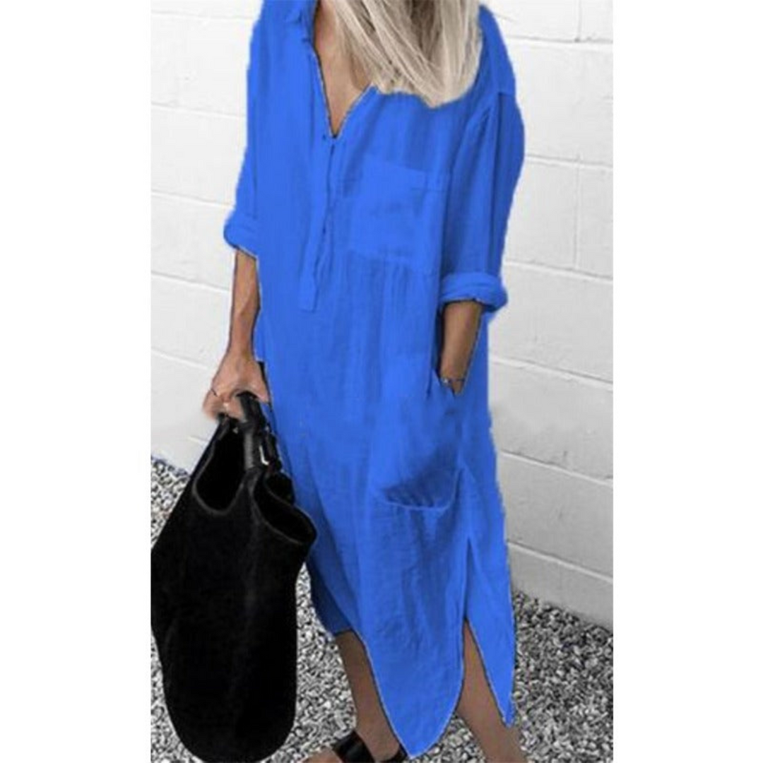 Cato - Vestido de Verão Longo Estiloso e Confortável
