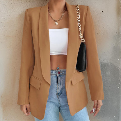 Blazer Elegante para Mulheres em Poliéster-Cotton - SophieBlaze