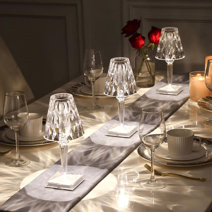 Crystal Table Lamp with Touch Control - LumeCrystal