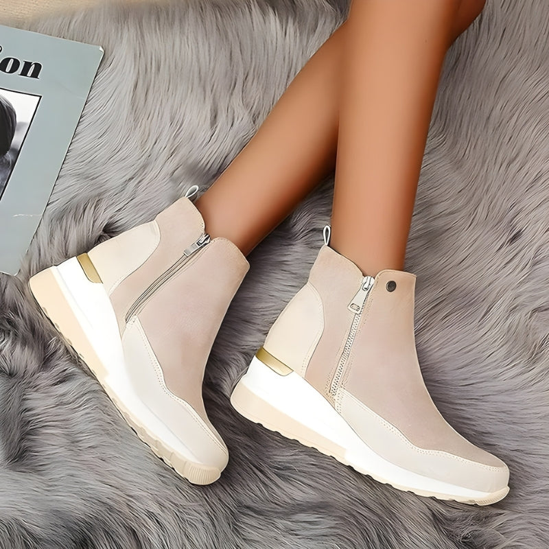 Orthopaedic Leather Ladies Ankle Boots - Emma