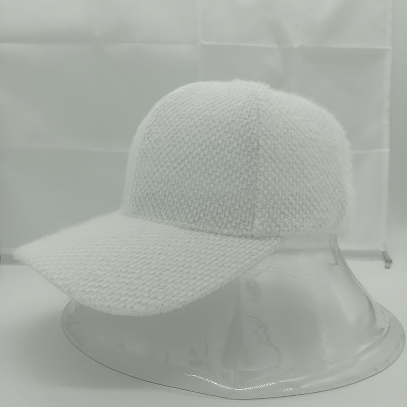 Warm women's baseball cap with faux fur for autumn & winter - Lorena