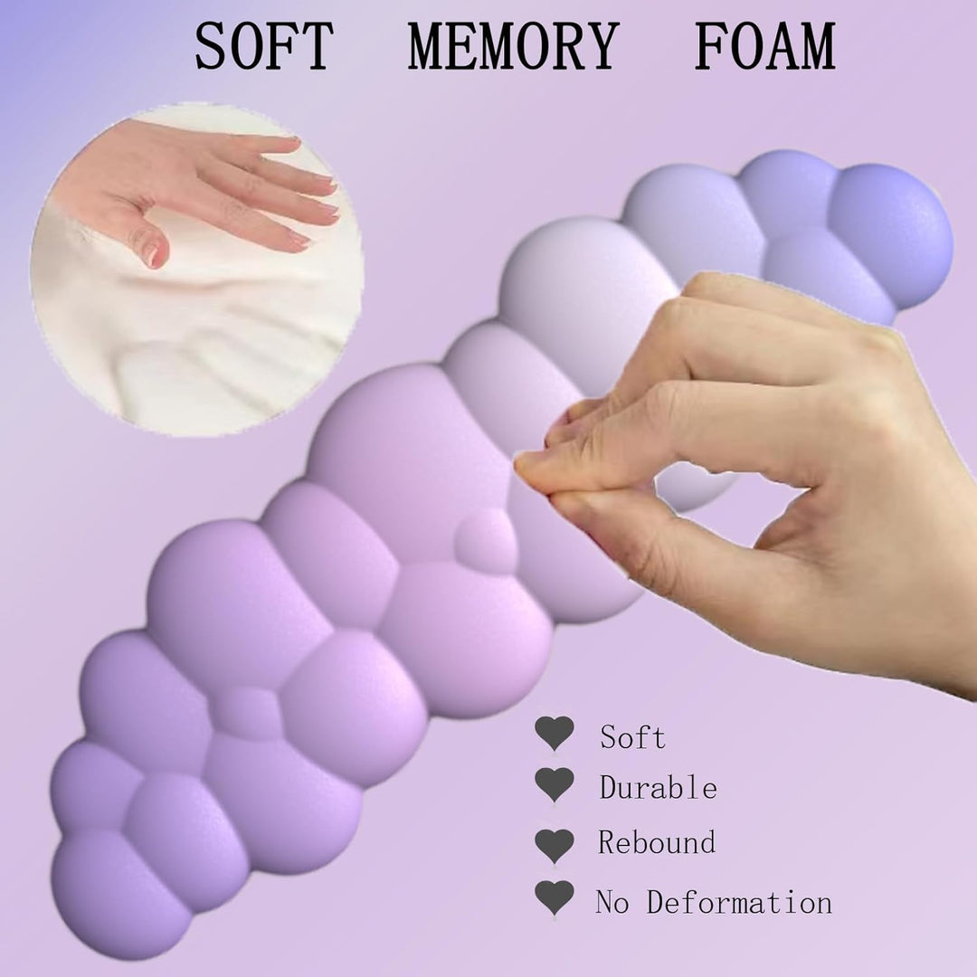 Cloud-Shaped Ergonomic Wrist Rest Set with Mouse Pad & Coaster – Zeyora