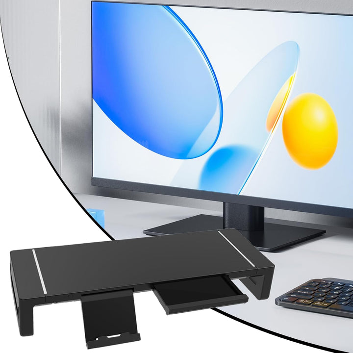 Height Adjustable Monitor Stand with Drawer – Stravon