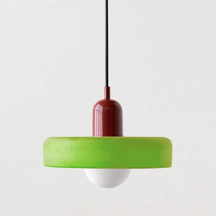 Luminária suspensa colorida no estilo Bauhaus - StiloGlas