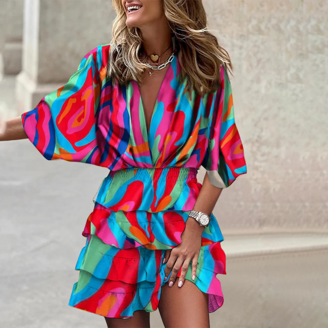 Vestido mini vibrante - Sophie