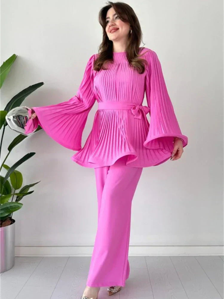 Ladies Pleated Clothing Set – Selene
