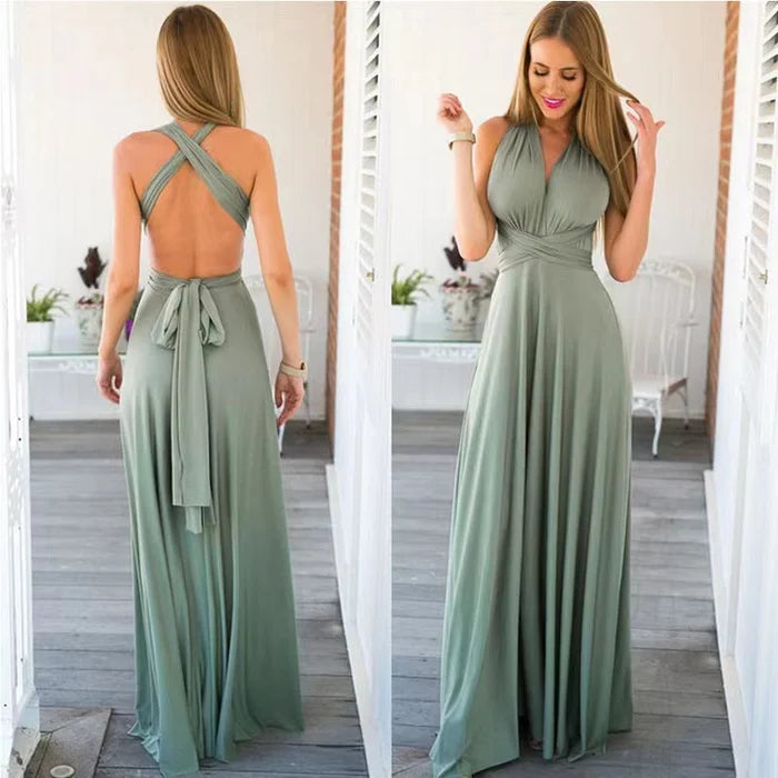Vestido envolvente elástico versátil - Denise