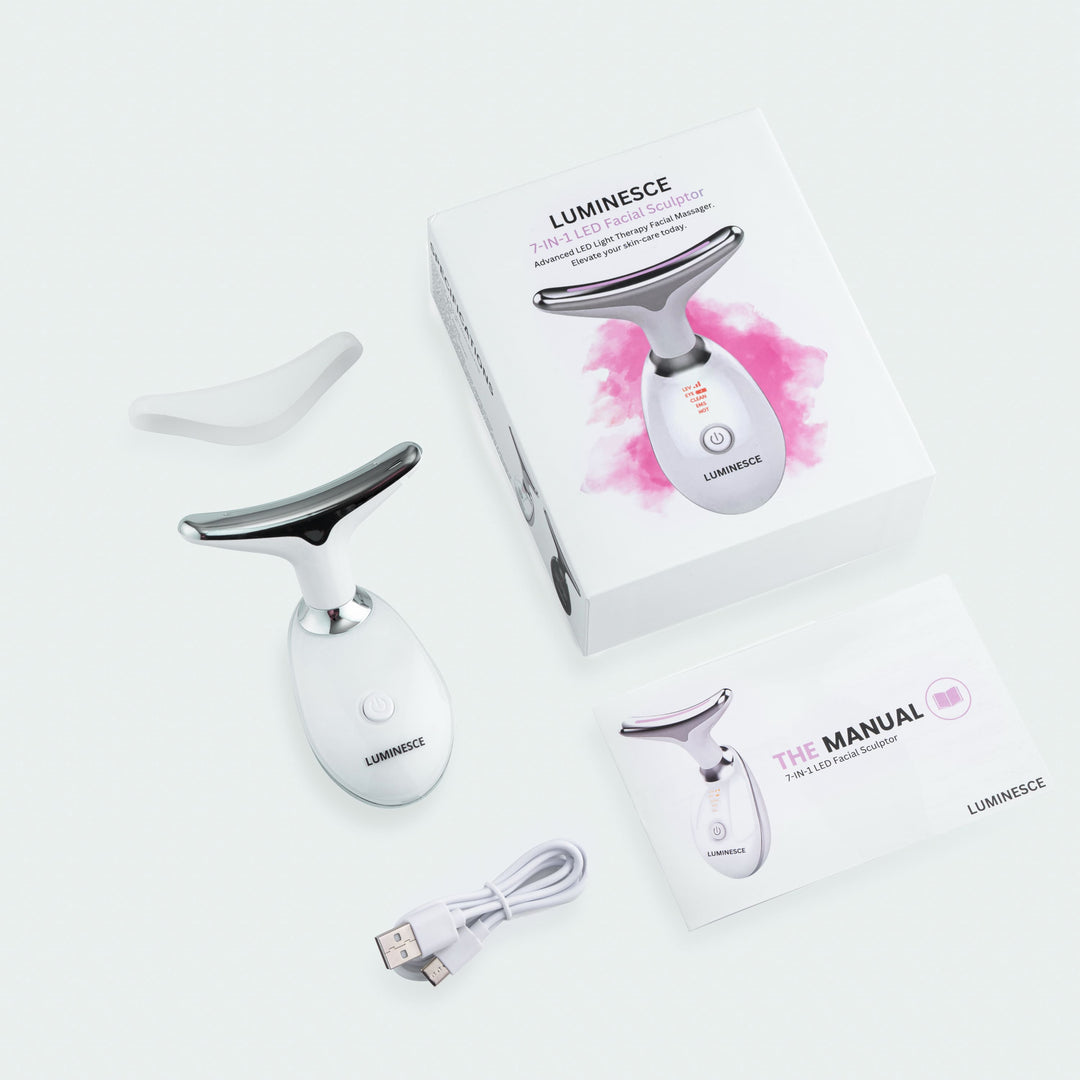 7-in-1 LED Face Firming & Massage Tool – Vénera-White-Nora Luxe
