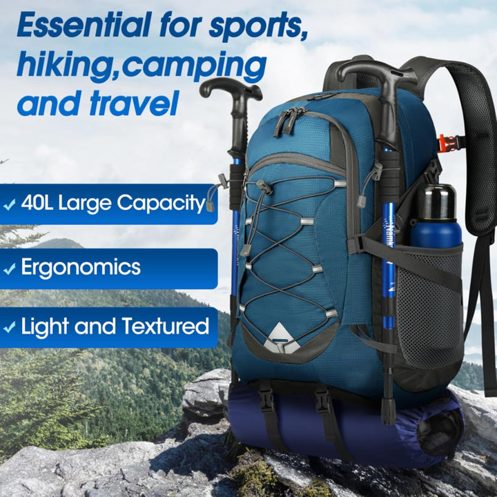 AA OUT OF STOCK 40L Waterproof Hiking & Camping Backpack – Lightweight & Packable