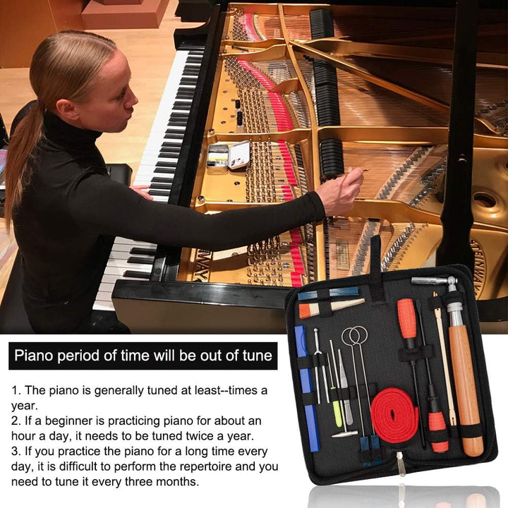 Professional 16-Piece Piano Tuning Kit with Storage Case – Arvena