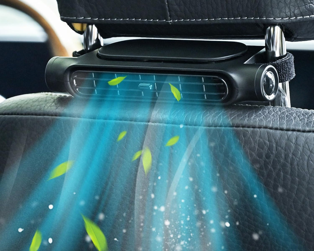 3 Speeds USB Car Cooling Fan & Headrest Mount – AutoBreeze (1+1 FREE)
