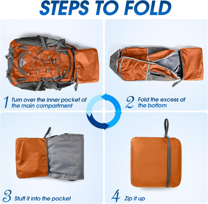 AA OUT OF STOCK 40L Waterproof Hiking & Camping Backpack – Lightweight & Packable