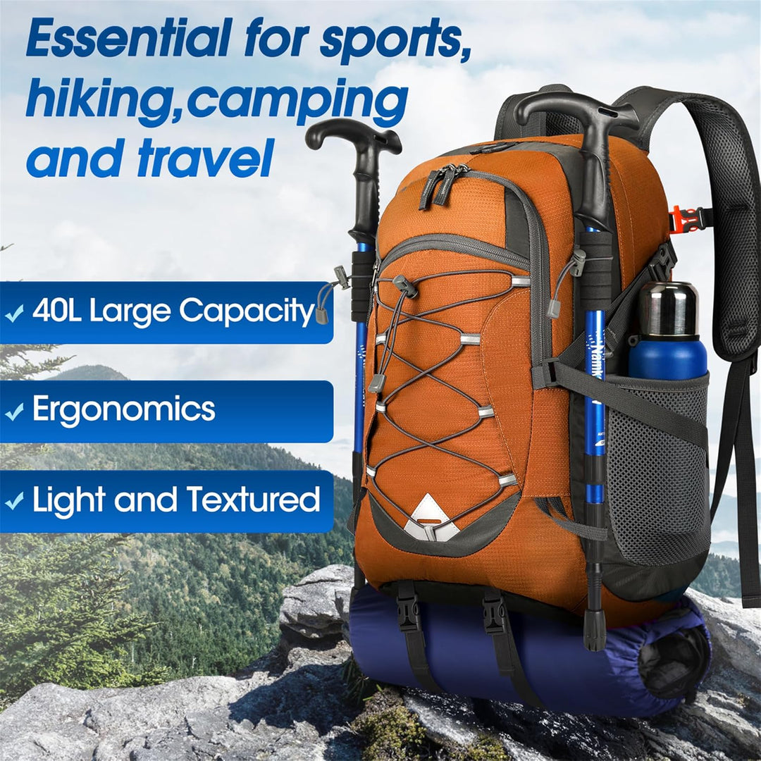 AA OUT OF STOCK 40L Waterproof Hiking & Camping Backpack – Lightweight & Packable