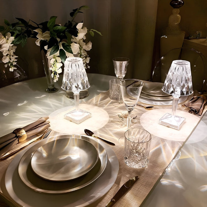 Crystal Table Lamp with Touch Control - LumeCrystal