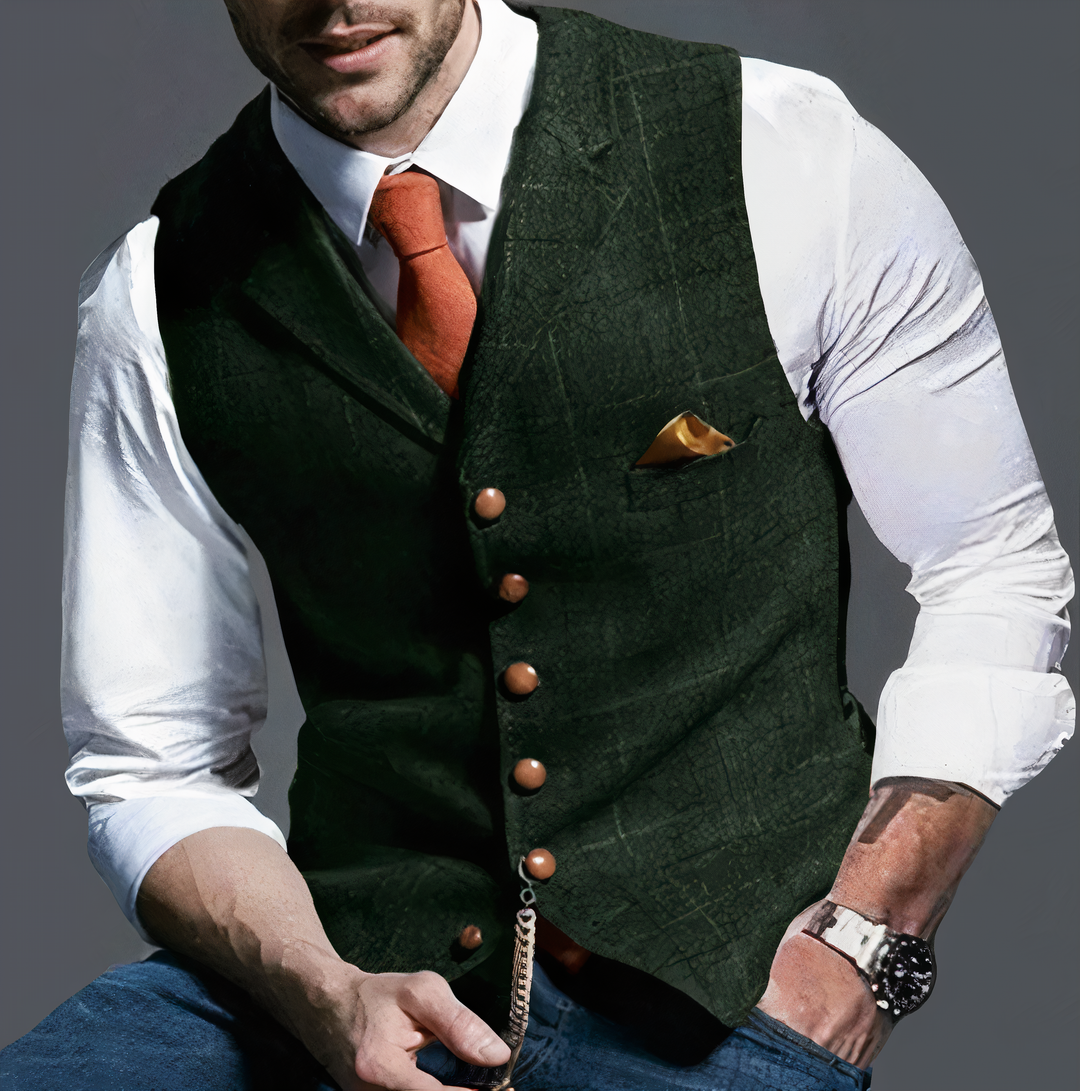 Colete masculino xadrez luxuoso - Edward